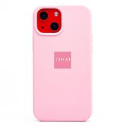 Чехол iPh 13 mini силикон Soft Touch с лого розовый светлый