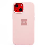 Чехол iPh 13 mini силикон Soft Touch с лого розовый светлый