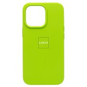 Чехол iPh 13 Pro силикон Soft Touch с лого зелёный