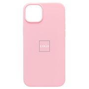 Чехол iPh 14 Plus силикон Soft Touch с лого розовый светлый