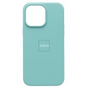 Чехол iPh 14 Pro Max силикон Soft Touch с лого зелёный мятный
