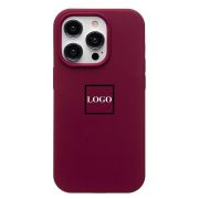 Чехол iPh 14 Pro силикон Soft Touch с лого бордо