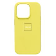 Чехол iPh 14 Pro силикон Soft Touch с лого жёлтый