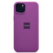 Чехол iPh 15 Plus силикон Soft Touch с лого фиолетовый