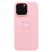 Чехол iPh 15 Pro Max силикон Soft Touch с лого розовый светлый