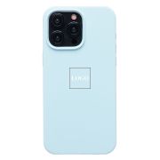 Чехол iPh 15 Pro Max силикон Soft Touch с лого бледный синий