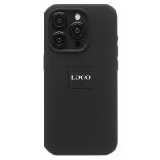 Чехол iPh 15 Pro силикон Soft Touch с лого чёрный