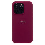 Чехол iPh 15 Pro силикон Soft Touch с лого бордо