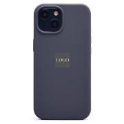 Чехол iPh 15 силикон Soft Touch с лого серый тёмный