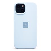 Чехол iPh 15 силикон Soft Touch с лого бледный синий