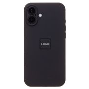 Чехол iPh 16 Plus силикон Soft Touch с лого чёрный