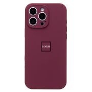 Чехол iPh 16 Pro Max силикон Soft Touch с лого бордо