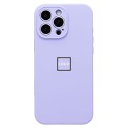 Чехол iPh 16 Pro Max силикон Soft Touch с лого бледный сиреневый