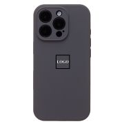 Чехол iPh 16 Pro силикон Soft Touch с лого серый тёмный