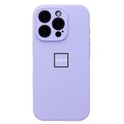 Чехол iPh 16 Pro силикон Soft Touch с лого бледный сиреневый