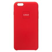 Чехол iPh 6 Plus/iPh 6S Plus силикон Soft Touch с лого красный