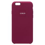 Чехол iPh 6/6S силикон Soft Touch с лого бордо