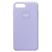 Чехол iPh 7 Plus/8 Plus силикон Soft Touch с лого бледный сиреневый
