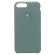 Чехол iPh 7 Plus/8 Plus силикон Soft Touch с лого зелёный