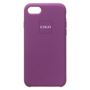 Чехол iPh 7/8/SE 2020 силикон Soft Touch с лого фиолетовый