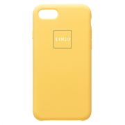 Чехол iPh 7/8/SE 2020 силикон Soft Touch с лого жёлтый