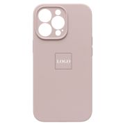 Чехол iPh 13 Pro силикон Soft Touch с лого с защитой камеры бежевый