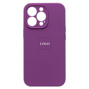 Чехол iPh 13 Pro силикон Soft Touch с лого с защитой камеры фиолетовый