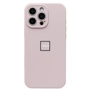 Чехол iPh 16 Pro Max силикон Soft Touch с лого с защитой камеры бежевый