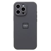 Чехол iPh 16 Pro Max силикон Soft Touch с лого с защитой камеры розовый светлый