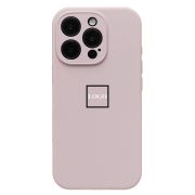 Чехол iPh 16 Pro силикон Soft Touch с лого с защитой камеры бежевый