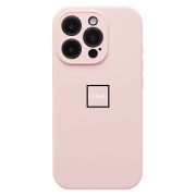 Чехол iPh 16 Pro силикон Soft Touch с лого с защитой камеры розовый светлый