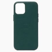 Чехол iPh 12 Pro Max экокожа с лого и SafeMag зелёный
