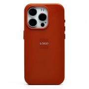 Чехол iPh 15 Pro экокожа с лого и SafeMag охра