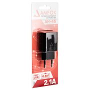 Адаптер Сетевой - Amfox AH-45, 1USB/2.1A/10.5W чёрный
