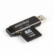 Картридер Smartbuy 715 USB2.0/MicroSD/SD чёрный