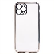 Чехол iPh 11 Pro пластик перфорация с защитой камеры прозрачный серебристый