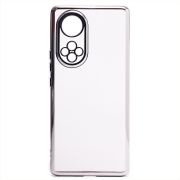 Чехол Honor 50 Pro пластик перфорация с защитой камеры прозрачный серебристый