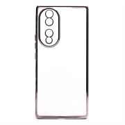 Чехол Honor 70 5G пластик перфорация с защитой камеры прозрачный серебристый
