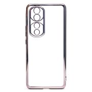 Чехол Honor 70 Pro + пластик перфорация с защитой камеры прозрачный серебристый