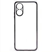 Чехол Oppo A17 пластик перфорация с защитой камеры прозрачный чёрный