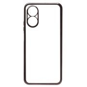 Чехол Oppo A17k пластик перфорация с защитой камеры прозрачный чёрный