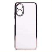 Чехол Oppo A17k пластик перфорация с защитой камеры прозрачный серебристый