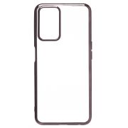 Чехол Oppo A96 пластик перфорация с защитой камеры прозрачный чёрный