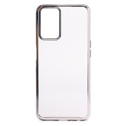 Чехол Oppo A96 пластик перфорация с защитой камеры прозрачный серебристый