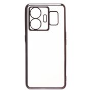 Чехол Realme GT Neo 5/Realme GT3 пластик перфорация с защитой камеры прозрачный чёрный
