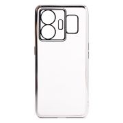 Чехол Realme GT Neo 5/Realme GT3 пластик перфорация с защитой камеры прозрачный серебристый