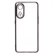 Чехол Oppo Reno 8T 4G пластик перфорация с защитой камеры прозрачный чёрный