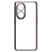 Чехол Oppo Reno 8T 5G пластик перфорация с защитой камеры прозрачный чёрный