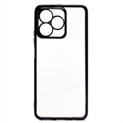 Чехол Realme C53/C51/Note 50 пластик перфорация с защитой камеры прозрачный чёрный