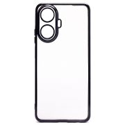 Чехол Realme C55 пластик перфорация с защитой камеры прозрачный чёрный